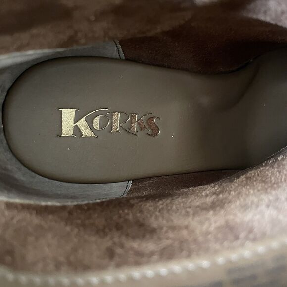 Korks Boots by Kork Ease Sz 10M Denoon Brown Suede Buckle Heeled Booties Ankle - Picture 6 of 11
